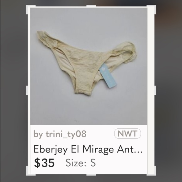 Eberjey El Mirage Swim top Natural Size M slightly lined. Lining removable. - Picture 9 of 9